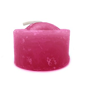 Vela Rechaud Rosa Pink Pequena Lamparina Refil Recho