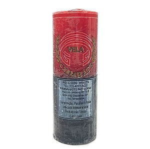 Vela De 7 Dias 50Mm Parafina Vermelha/Preta Unidade Combate