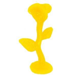 Vela De Magia Rosa Flor Amarelo