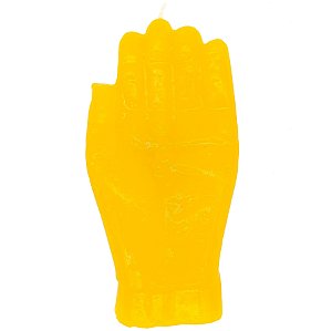 Vela De Magia Mão Esquerda Direita Amarelo