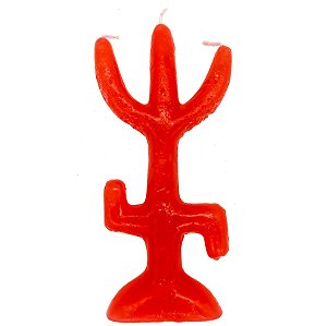 Vela De Magia Garfo Tridente Vermelho