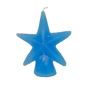 Vela De Magia Estrela Cinco Pontas Azul