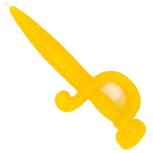Vela De Magia Espada Adaga Amarelo