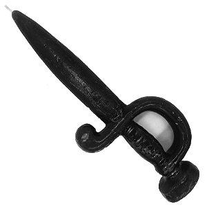 Vela De Magia Espada Adaga Preto