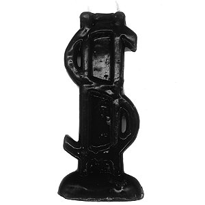 Vela De Magia Cifrão $ Dinheiro Preto