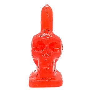 Vela De Magia Caveira Toco Vermelho