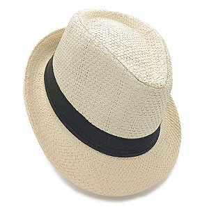 Chapéu Panamá Zé Pelintra Carioca Creme Faixa Preta