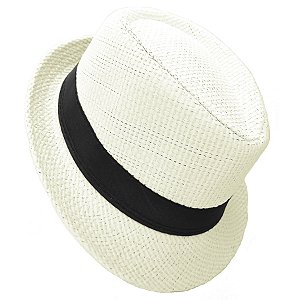 Chapéu Panamá Zé Pelintra Carioca Creme Faixa Preta