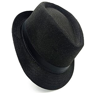 Chapéu Panamá Zé Pretinho Malandragem Preto Faixa Preta