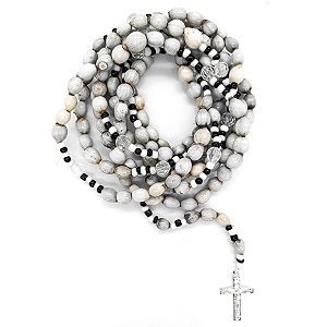 Rosário Terço Santo 15 Mistérios C/ Cruz Lagrimas E Missangas