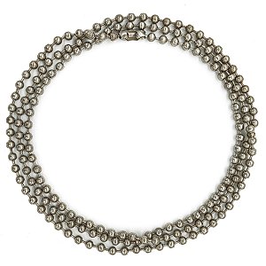 Corrente Guia Colar De Aço Inox Gargantilha Bolinhas 3Mm