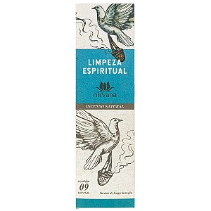 Incenso Natural Nirvana 9 Varetas Limpeza Espiritual