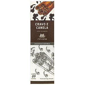 Incenso Natural Nirvana Vareta Cravo E Canela Atrai Dinheiro