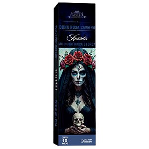 Incenso Premium 10 Varetas Rosa Caveira Amarílis