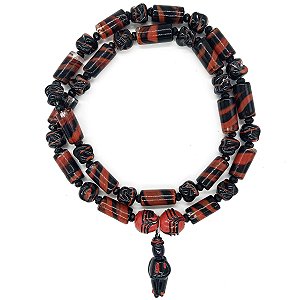 Guia Em Firmas De Murano Candomblé Preto/Vermelho M5