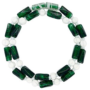 Guia Em Firmas De Murano Candomblé Verde/Incolor M3