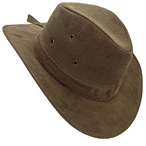 Chapéu Boiadeiro C/ Três 3 Furos Camurça Boiadeiro Marrom