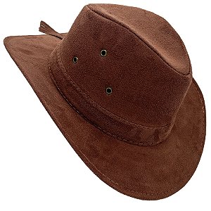 Chapéu Boiadeiro C/ Três 3 Furos Camurça Boiadeiro Chocolate