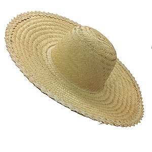 Chapéu De Palha Aba Larga Longa P/ Pesca Marinheiro Jurema