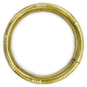 Idé Riscado Grande Argola Arco De Metal Pulseira Dourado