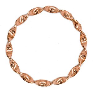 Idé Torcido Grande Argola Arco De Metal Pulseira Cobre