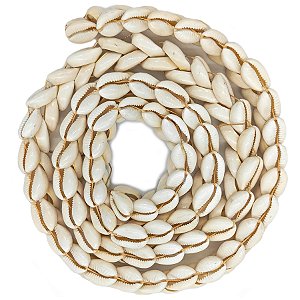 Guia Trança Fio De Búzios Branco Comum P/ Brajá