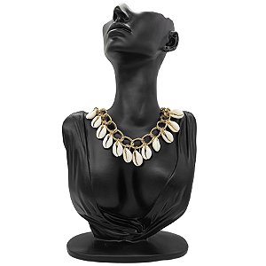 Colar Semijóia Corrente Grande C/ Búzios