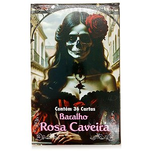 Tarot Rosa Caveira Com 36 Cartas + Manual