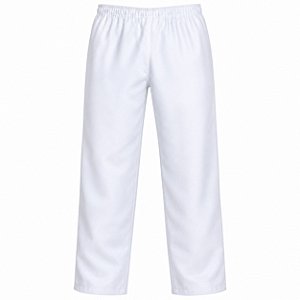 Calça Oxford Branco Unissex Ração Feminino Masculino C/ Cordão