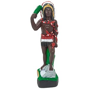 Imagem Caboclo Cobra Coral De Gesso 20Cm Estátua