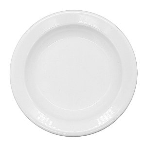 Prato Raso 26 Esmaltado Branco Ágata Ageum Preceito