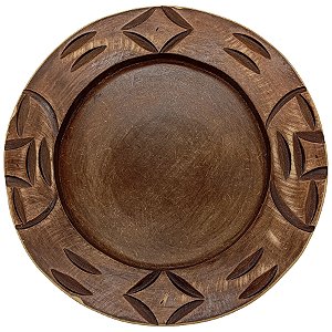 Tabuleiro Opon Ifá P/ Jogo Búzios Madeira Entalhada Pequeno