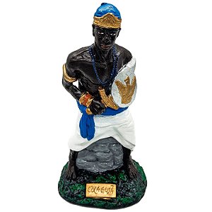 Imagem Orixá Oxaguiã de Gesso 20cm Estátua