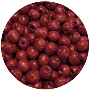 Pacote 50un C/ Furo Madeira Vermelha Conta Para Guia