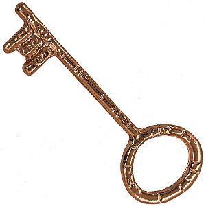 Chave Cobre Pequena da Sorte P/ Assentamento Igba Salomão