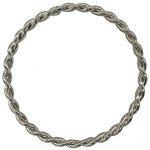 Ide Pulseira Premium Orixá Cordão Torcido Prata Grande