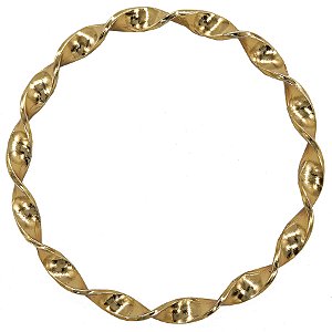 Ide Pulseira Premium Orixá Torcido Dourado Grande