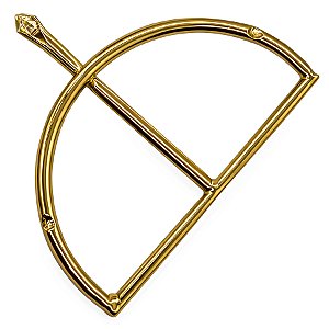 Arco Ofá C/ Corte Dourado Ferramenta Assentamento Orixá Igbá