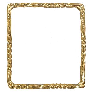 Ide Pulseira Quadrado Premium Orixá Fino Dourado Grande