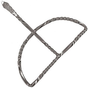 Arco Ofá Torcido Prata Ferramenta Assentamento Orixá Igbá