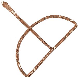 Arco Ofá Torcido Cobre Ferramenta Assentamento Orixá Igbá