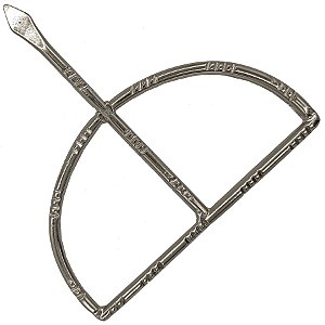 Arco Ofá C/ Riscos Prata Ferramenta Assentamento Orixá Igbá