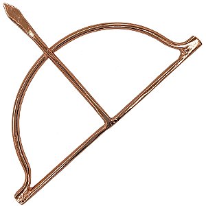 Arco Ofá Médio Curvo Cobre Ferramenta Assentament Orixá Igbá