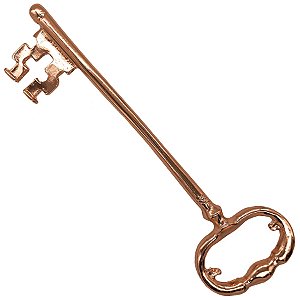 Chave Cobre Grande Oval Atrai Sorte Assentamento Iga Salomão