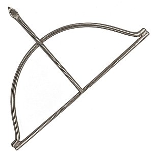 Arco Ofá Curvo Médio Prata Ferramenta Assentamento Orixá Ibá