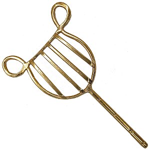 Lira Média Dourada P/ Assentamento de Orixá Igbá