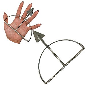 Arco Ofá Grande Premium Seta Prata Ferramenta Orixá Igbá