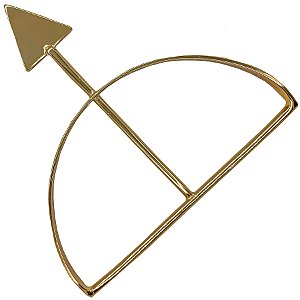 Arco Ofá Dourado Flecha Grande Premium Ferramenta Orixá Igbá