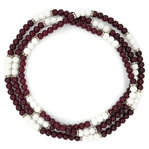 Guia De Porcelana Strass Bolinha Sem Firma Marrom/branco