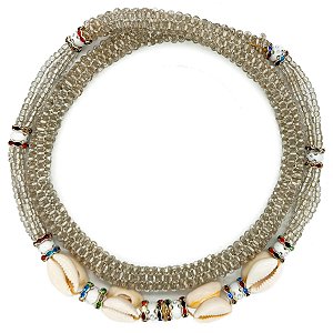 Brajá Chicote Missanga Incolor C/ Búzios